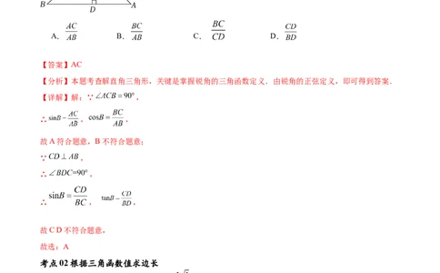 专题28.1锐角三角函数（九大考点）（解析版）_初中数学人教版_9下-初中数学人教版_07专项讲练_2023-2024学年九年级数学下册考点剖析及精准练习（人教版）