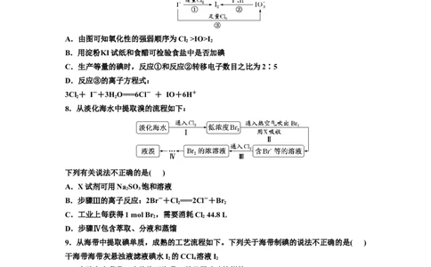 2025年高考复习化学课时检测二十一：氯气的制备及卤素的制取价（含解析）_05高考化学_2025年新高考资料_专项练习_2025年高考复习化学课时检测（含解析）（完结）
