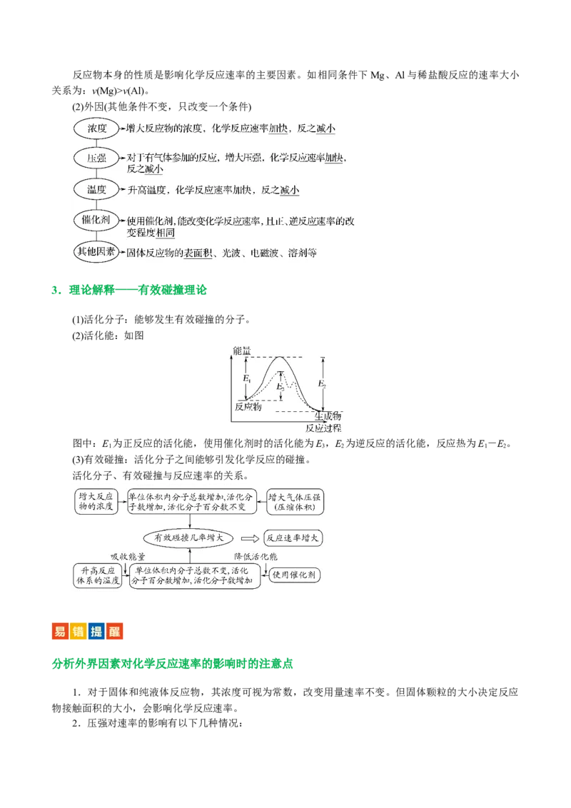 专题07化学反应速率与化学平衡(讲义)(原卷版)_05高考化学_2024年新高考资料_2.2024二轮复习_2024年高考化学二轮复习讲练测（新教材新高考）