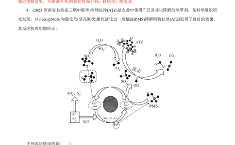 专题10化学反应机理与历程（测）（解析版）_05高考化学_通用版（老高考）复习资料_2023年复习资料_二轮复习_2023年高考化学二轮复习讲练测（全国通用）