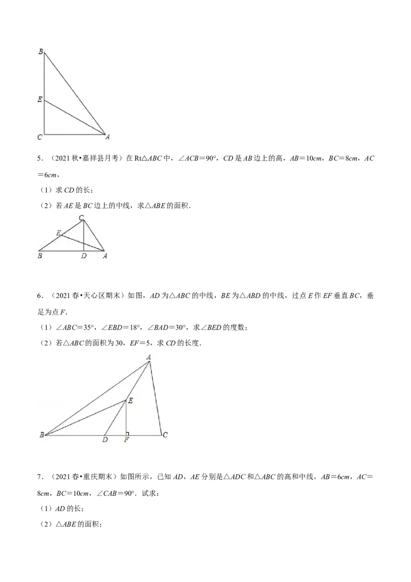 专题11.2三角形的周长与面积（压轴题专项讲练）（人教版）（原卷版）_初中数学人教版_8上-初中数学人教版_旧版_07专项讲练_八年级数学上册从重点到压轴（人教版）