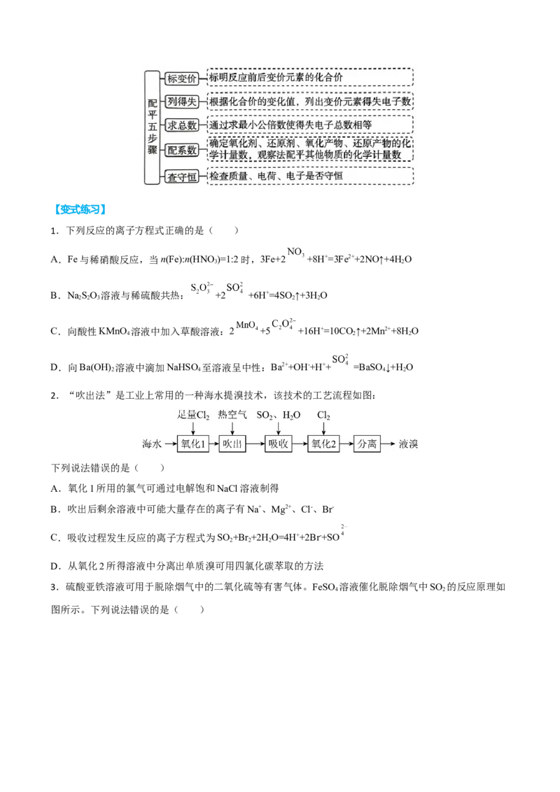 专题三离子反应与氧化还原反应（原卷版）_05高考化学_新高考复习资料_2023年新高考资料_二轮复习_题型分类归纳2023年高考化学二轮复习讲与练