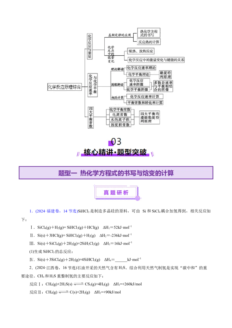 专题09大题突破&mdash;&mdash;化学反应原理综合（讲义）（原卷版）_05高考化学_2025年新高考资料_二轮复习_上好课2025年高考化学二轮复习讲练测（新高考通用）3379109_主题三化学反应原理