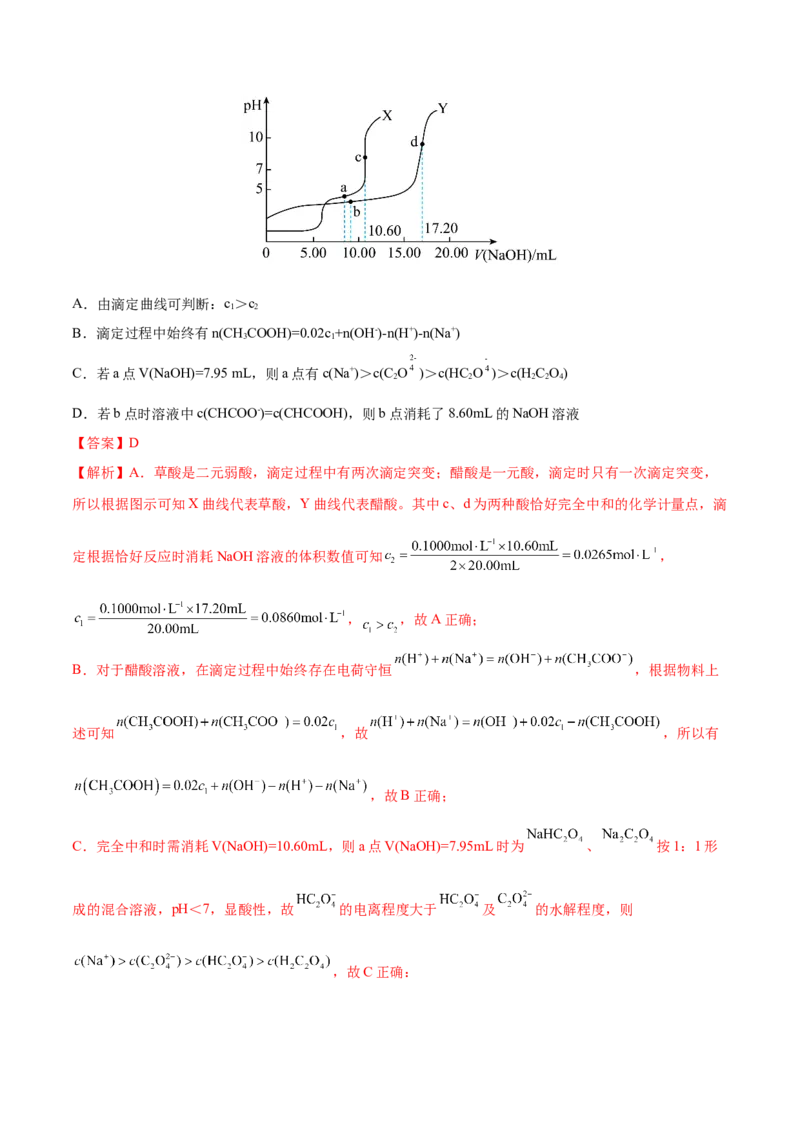 专题10水溶液中的离子平衡-2022年高考真题和模拟题化学分专题训练（教师版含解析）_05高考化学_2024年新高考资料_1.2024一轮复习_赠2022年高考化学真题与模拟题分类训练