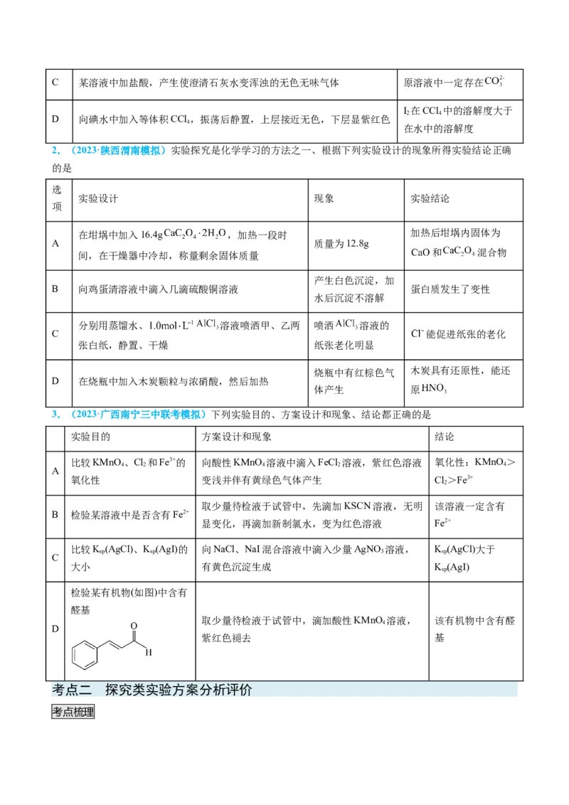 专题07实验的设计与评价-实验攻略备战2024年高考化学实验常考知识点全突破（原卷版）_05高考化学_新高考复习资料_2024年新高考资料_❤专项复习资料