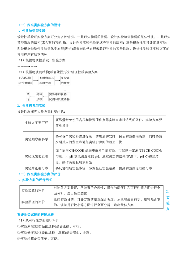 专题07实验的设计与评价-实验攻略备战2024年高考化学实验常考知识点全突破（原卷版）_05高考化学_新高考复习资料_2024年新高考资料_❤专项复习资料