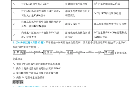 专题07实验的设计与评价-实验攻略备战2024年高考化学实验常考知识点全突破（原卷版）_05高考化学_新高考复习资料_2024年新高考资料_❤专项复习资料