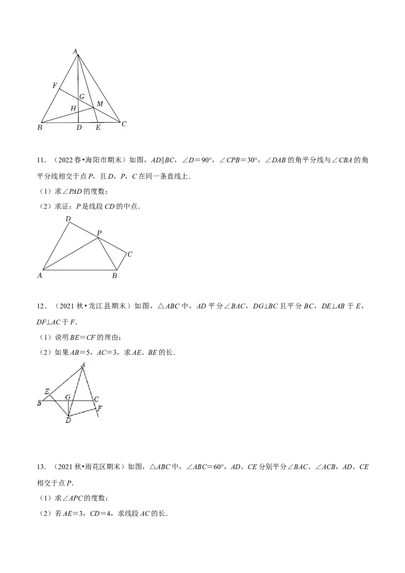 专题12.3角平分线模型（压轴题专项讲练）（人教版）（原卷版）_初中数学人教版_8上-初中数学人教版_旧版_07专项讲练_八年级数学上册从重点到压轴（人教版）