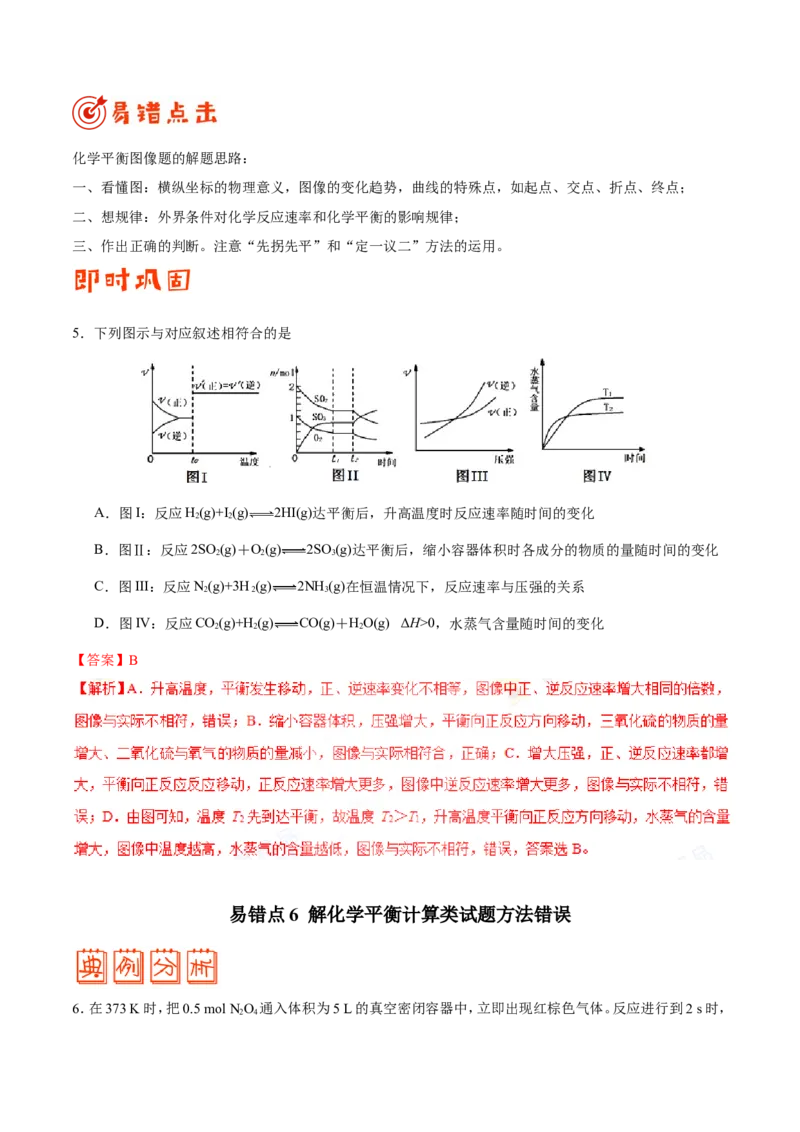 专题06化学反应速率和化学平衡-高中化学纠错笔记_05高考化学_新高考复习资料_2022年新高考资料_2022年一轮复习各版本_1.高考化学2022年一轮复习通用版_赠品高中化学纠错笔记