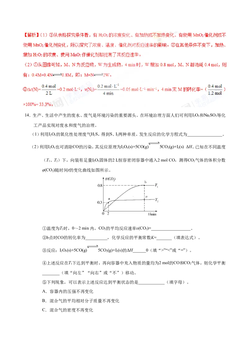 专题06化学反应速率和化学平衡-高中化学纠错笔记_05高考化学_新高考复习资料_2022年新高考资料_2022年一轮复习各版本_1.高考化学2022年一轮复习通用版_赠品高中化学纠错笔记