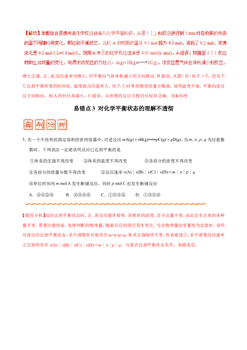 专题06化学反应速率和化学平衡-高中化学纠错笔记_05高考化学_新高考复习资料_2022年新高考资料_2022年一轮复习各版本_1.高考化学2022年一轮复习通用版_赠品高中化学纠错笔记