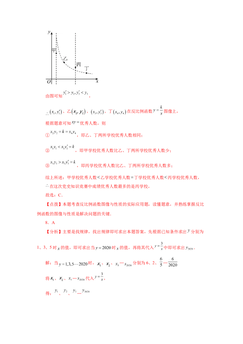 专题26.23实际问题与反比例函数（培优篇）（专项练习）-2022-2023学年九年级数学下册基础知识专项讲练（人教版）_初中数学人教版_9下-初中数学人教版_07专项讲练