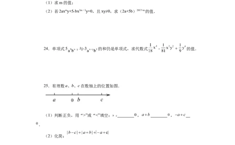 专题2.12合并同类项（巩固篇）（专项练习）-2022-2023学年七年级数学上册基础知识专项讲练（人教版）_初中数学人教版_7上-初中数学人教版_7上-初中数学人教版（旧版）赠送_07专项讲练