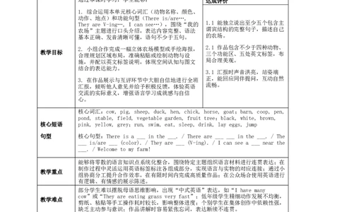 《Unit6onthefarm》第5课时教案_2026春人教四下_00教案完整版_01教案分课时第1套（全）_第6单元教案