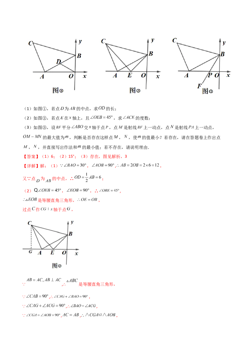 专题04轴对称问题的三种考法（解析版）-压轴必考2022-2023学年八年级数学上册压轴题攻略（人教版）_初中数学人教版_8上-初中数学人教版_旧版_07专项讲练