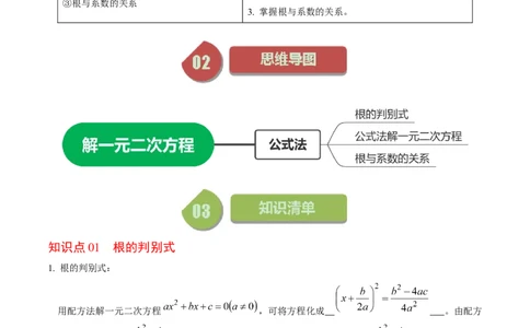 第03讲解一元二次方程&mdash;&mdash;公式法（教师版）_初中数学_九年级数学上册（人教版）_同步讲义-U18_2024版
