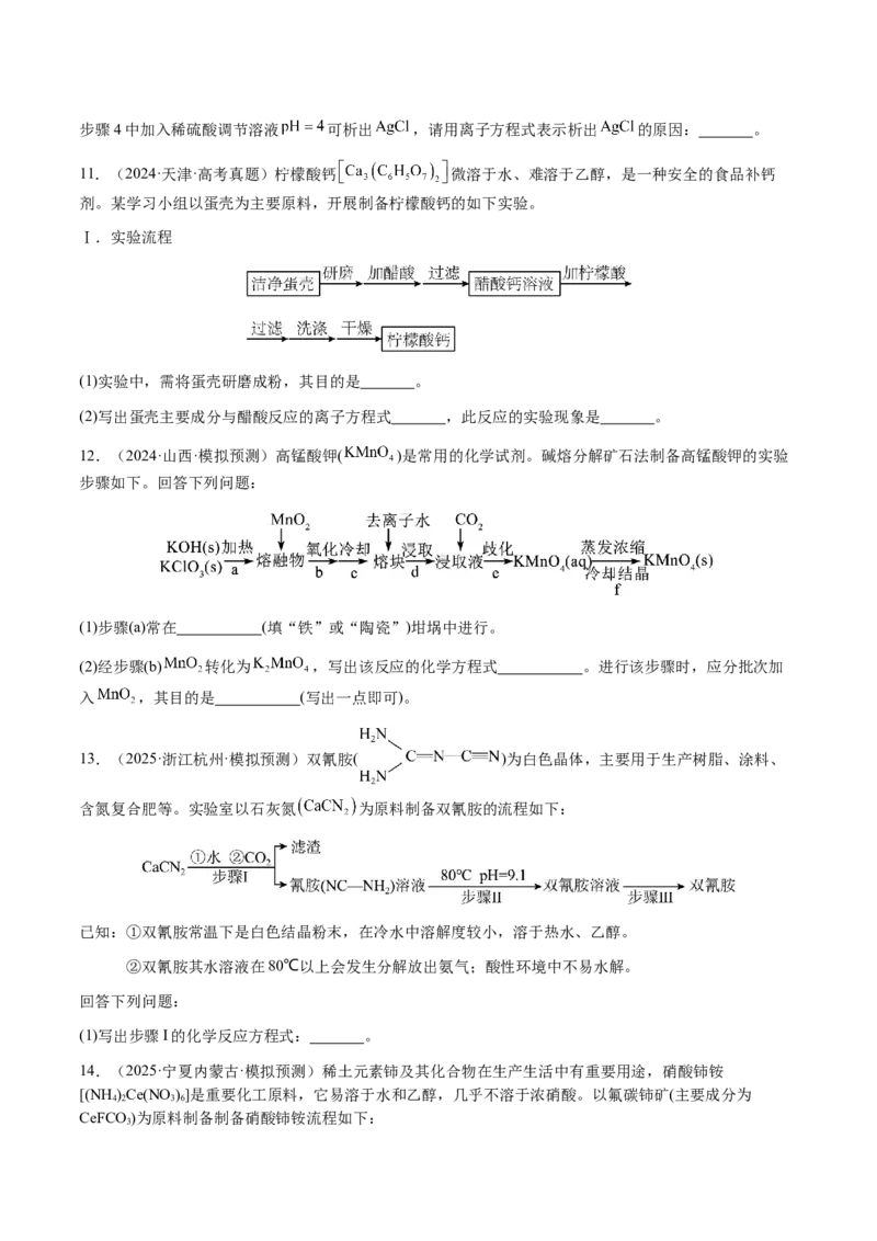 专题07陌生情境中化学(离子)方程式的书写（原卷版）-备战2025年高考化学二轮&middot;突破提升专题复习讲义（新高考通用）_05高考化学_2025年新高考资料_二轮复习