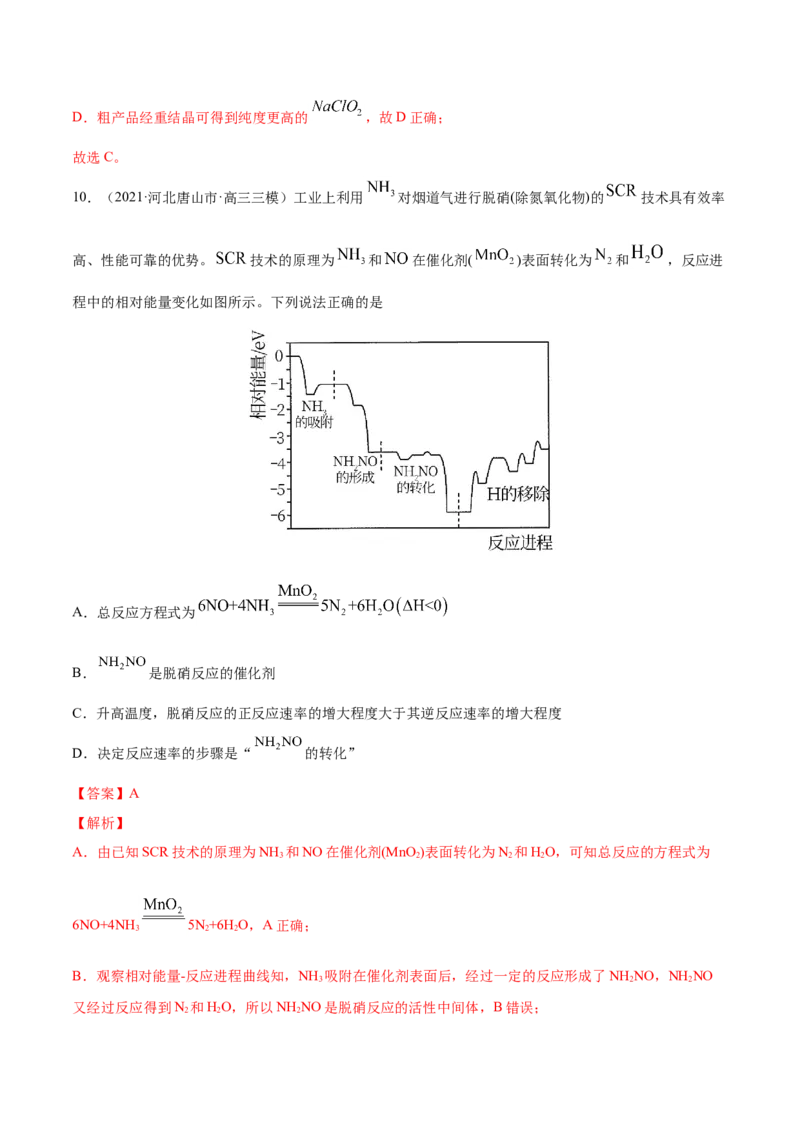 专题05元素及其化合物-2021年高考真题和模拟题化学分项汇编（解析版）_05高考化学_新高考复习资料_2022年新高考资料_2021年高考真题和模拟题化学分项汇编（全国通用）