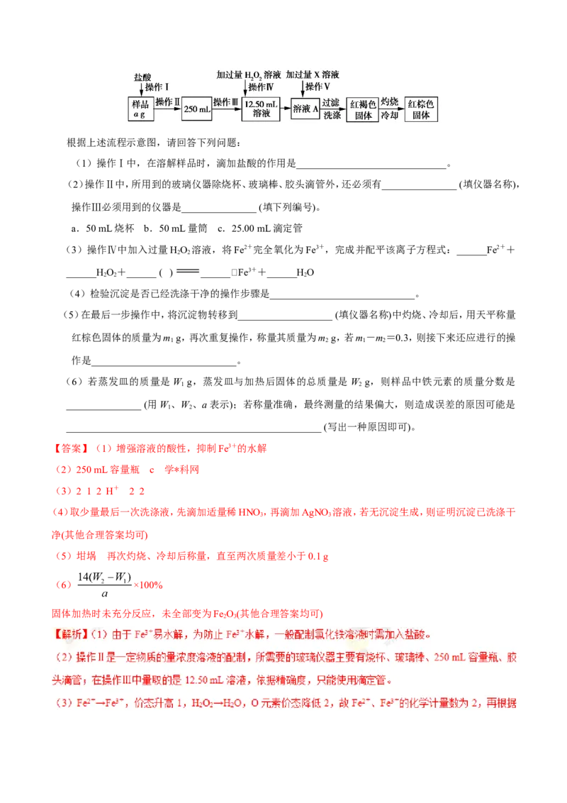 专题10化学实验基础-高中化学纠错笔记_05高考化学_新高考复习资料_2022年新高考资料_2022年一轮复习各版本_1.高考化学2022年一轮复习通用版_赠品高中化学纠错笔记