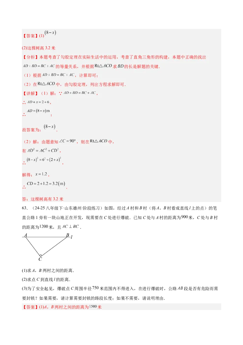 期末重难点特训之压轴满分题型（110题19个考点）-（人教版）（教师版）_初中数学_八年级数学下册（人教版）_重难点专题提升-V7_2025版