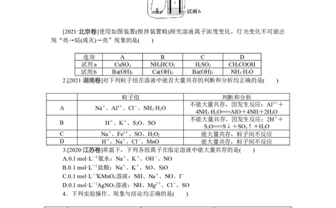 专练6离子反应与离子共存_05高考化学_新高考复习资料_2023年新高考资料_专项复习_2023《微专题&middot;小练习》&middot;化学&middot;新教材&middot;XL-6