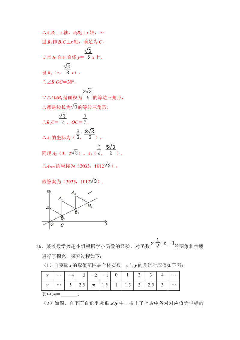 专题25一次函数图形性质与规律综合应用（解析版）_初中数学人教版_八年级数学下册_保存转存之后查看(1)_8下-初中数学人教版（2026春新版持续更新）_旧版-可参考_06习题试卷
