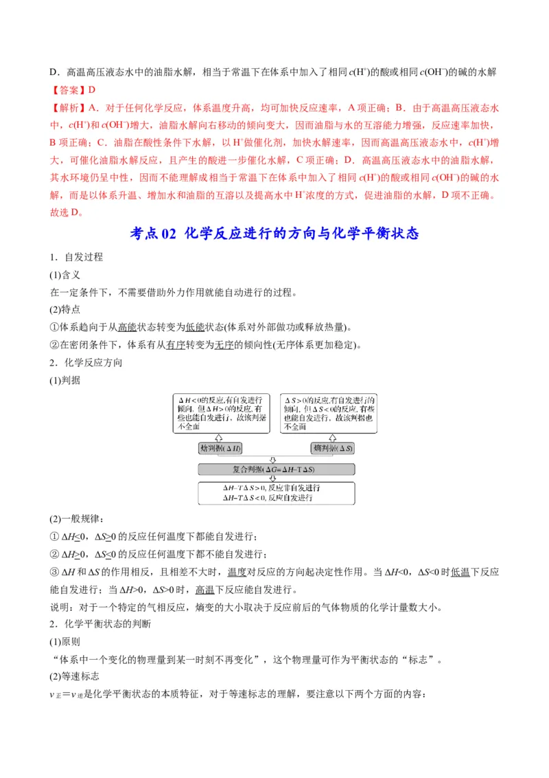 专题06化学反应速率与平衡（专讲）-瞄准2023年高考化学二轮专题考点抢分计划（解析版）_05高考化学_新高考复习资料_2023年新高考资料_二轮复习
