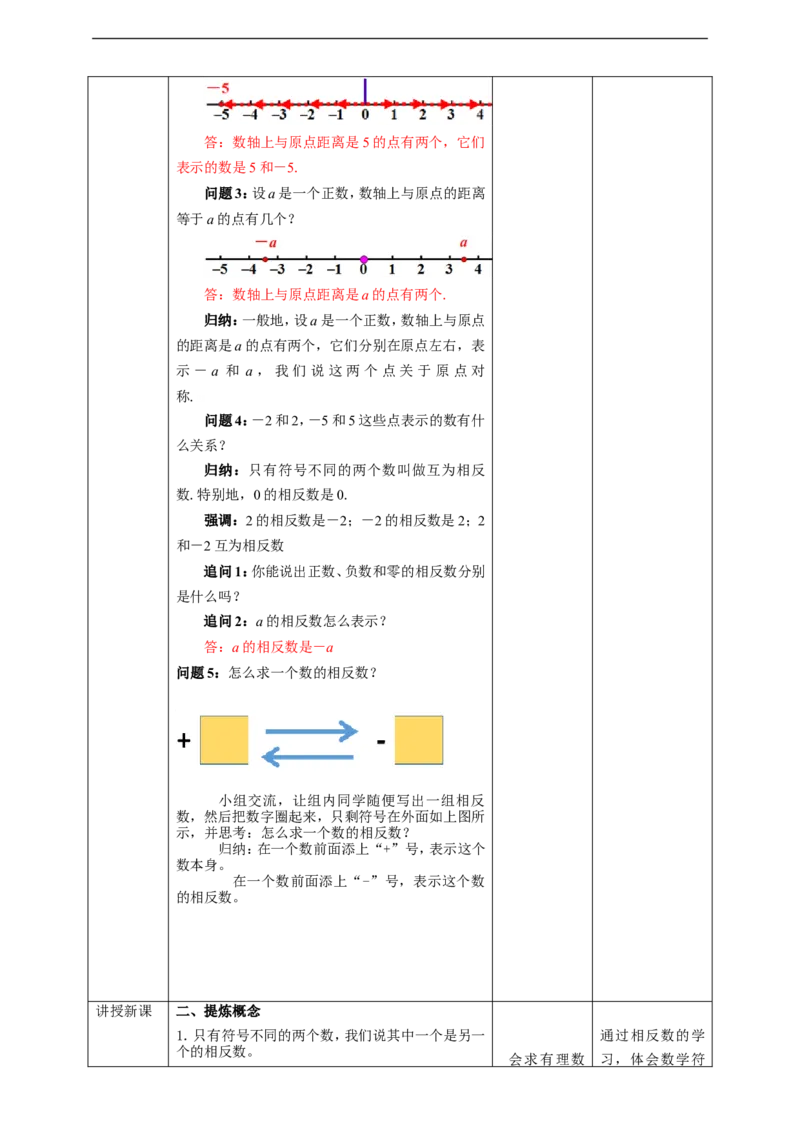 1.2.3相反数教案_初中数学人教版_7上-初中数学人教版_7上-初中数学人教版（旧版）赠送_01课件+教案（配套）_01课件+教案+学案（新课标）_教案