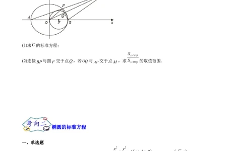 考点20椭圆（核心考点讲与练）-2023年高考数学一轮复习核心考点讲与练（新高考专用）(原卷版）_2.2025数学总复习_2023年新高考资料_一轮复习