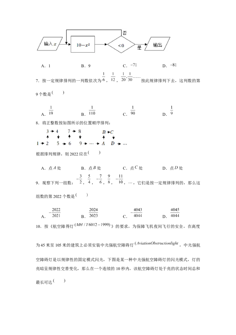 专题2.4探索规律（强化）（原卷版）_初中数学人教版_7上-初中数学人教版_7上-初中数学人教版（旧版）赠送_06习题试卷_1同步练习_3题型分层练（基础+强化）