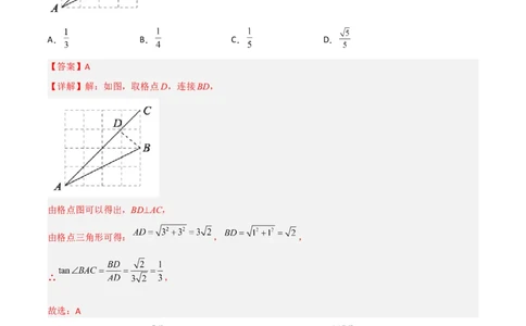 专题06三角函数中的网格问题（解析版）_初中数学人教版_9下-初中数学人教版_07专项讲练_压轴必考2022-2023学年九年级数学压轴题攻略（人教版）_下册