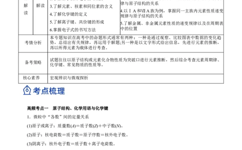 专题07元素周期律与元素周期表（讲）-2023年高考化学二轮复习讲练测（新高考专用）原卷版_05高考化学_新高考复习资料_2023年新高考资料_二轮复习