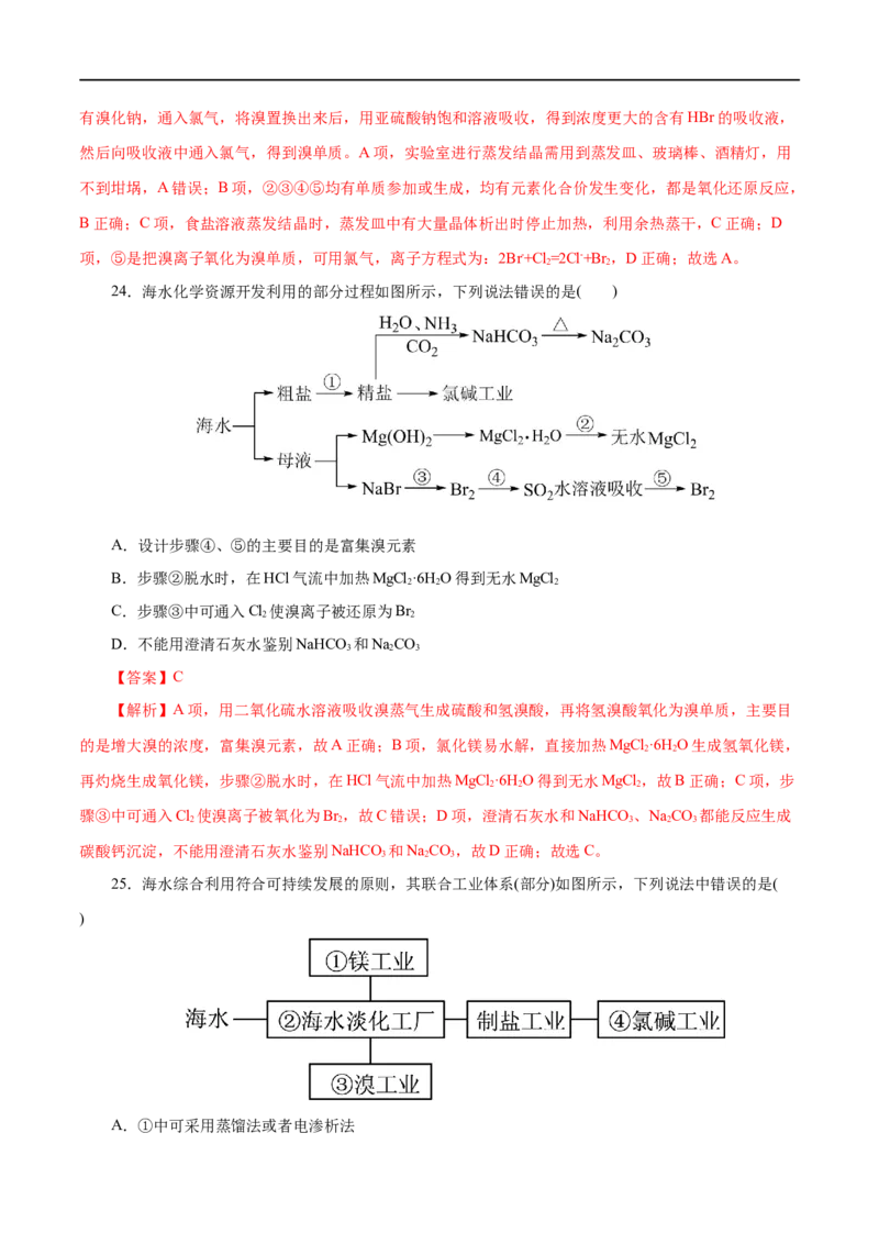 专题08化学与可持续发展-2023年高考化学一轮复习小题多维练（解析版）_05高考化学_通用版（老高考）复习资料_2023年复习资料_一轮复习_2023年高考化学一轮复习小题多维练（全国通用）