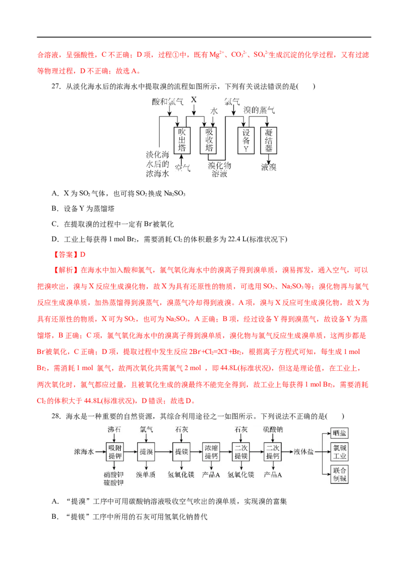 专题08化学与可持续发展-2023年高考化学一轮复习小题多维练（解析版）_05高考化学_通用版（老高考）复习资料_2023年复习资料_一轮复习_2023年高考化学一轮复习小题多维练（全国通用）