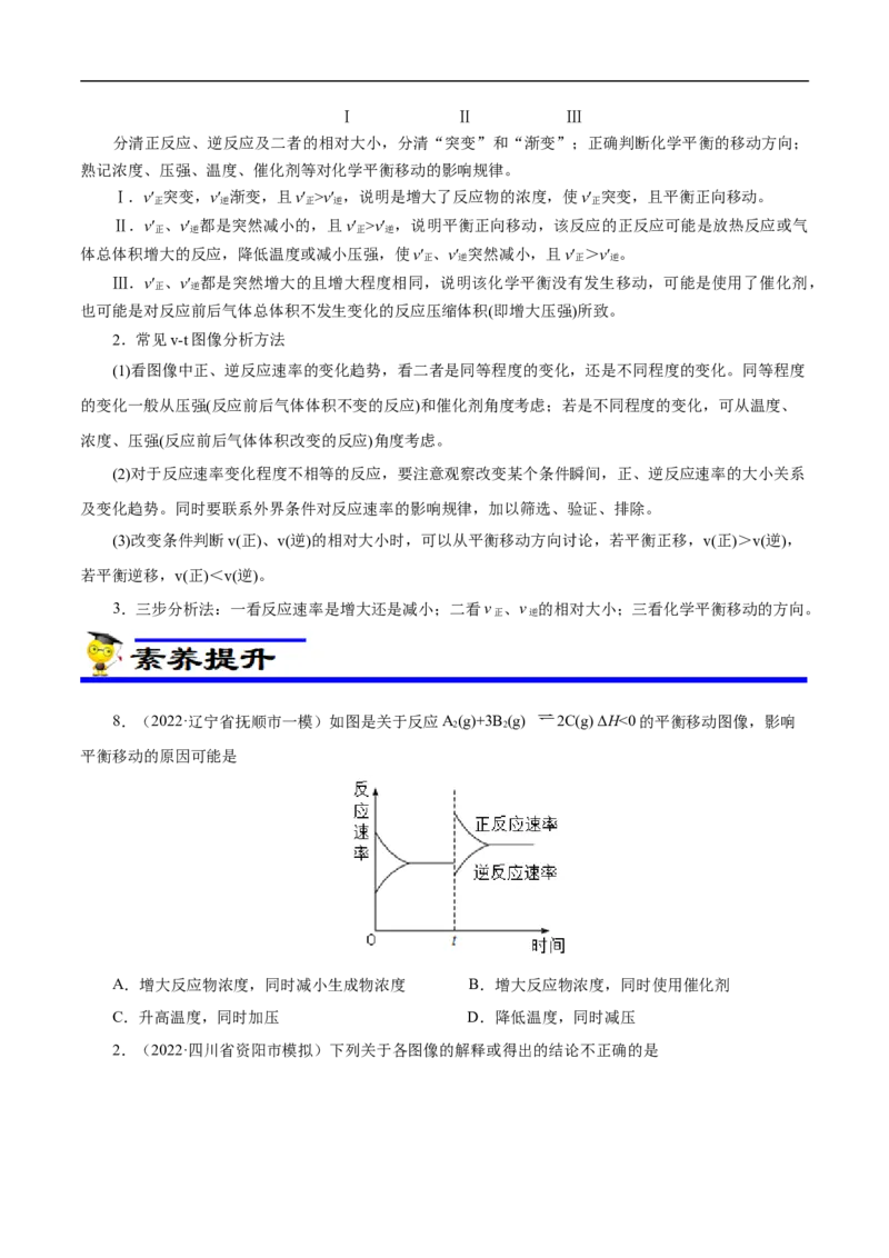专项28化学反应速率图象（原卷版）_05高考化学_新高考复习资料_2023年新高考资料_专项复习_2023年高考化学热点专项导航与精练（新高考专用）