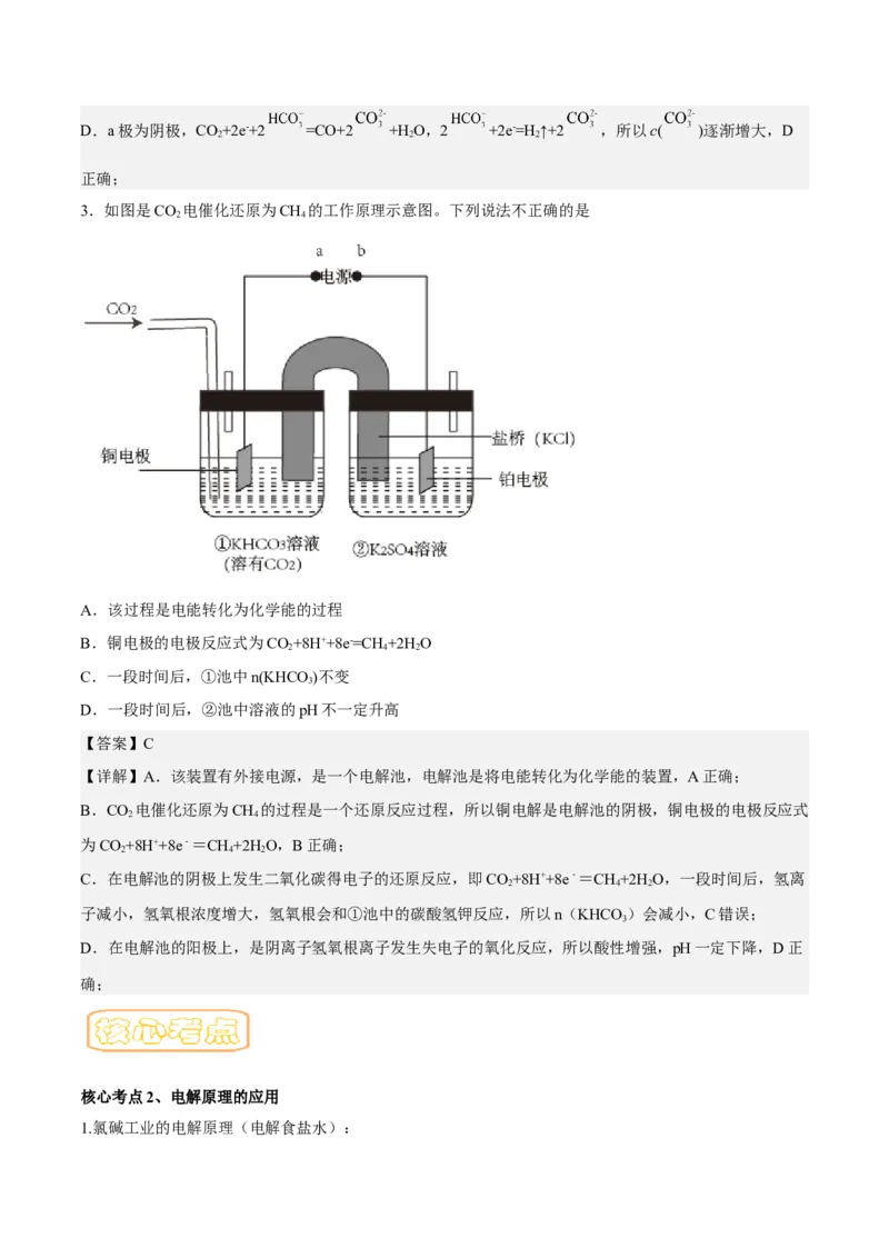 专题九电解池-冲刺2023年高考化学二轮复习核心考点逐项突破（解析版）_05高考化学_新高考复习资料_2023年新高考资料_二轮复习_冲刺2023年高考化学二轮复习核心考点逐项突破292229036