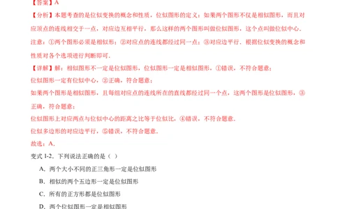 专题27.3位似（七大考点）（解析版）_初中数学人教版_9下-初中数学人教版_07专项讲练_2023-2024学年九年级数学下册考点剖析及精准练习（人教版）
