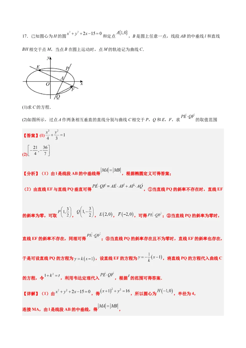 素养拓展36圆锥曲线与向量交汇问题（精讲+精练）一轮复习讲义2024年高考数学高频考点题型归纳与方法总结（新高考通用）解析版_2.2025数学总复习_2024年新高考资料_1.2024一轮复习