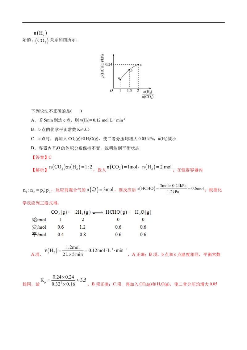 专题10化学反应速率与平衡-2023年高考化学一轮复习小题多维练（解析版）_05高考化学_通用版（老高考）复习资料_2023年复习资料_一轮复习