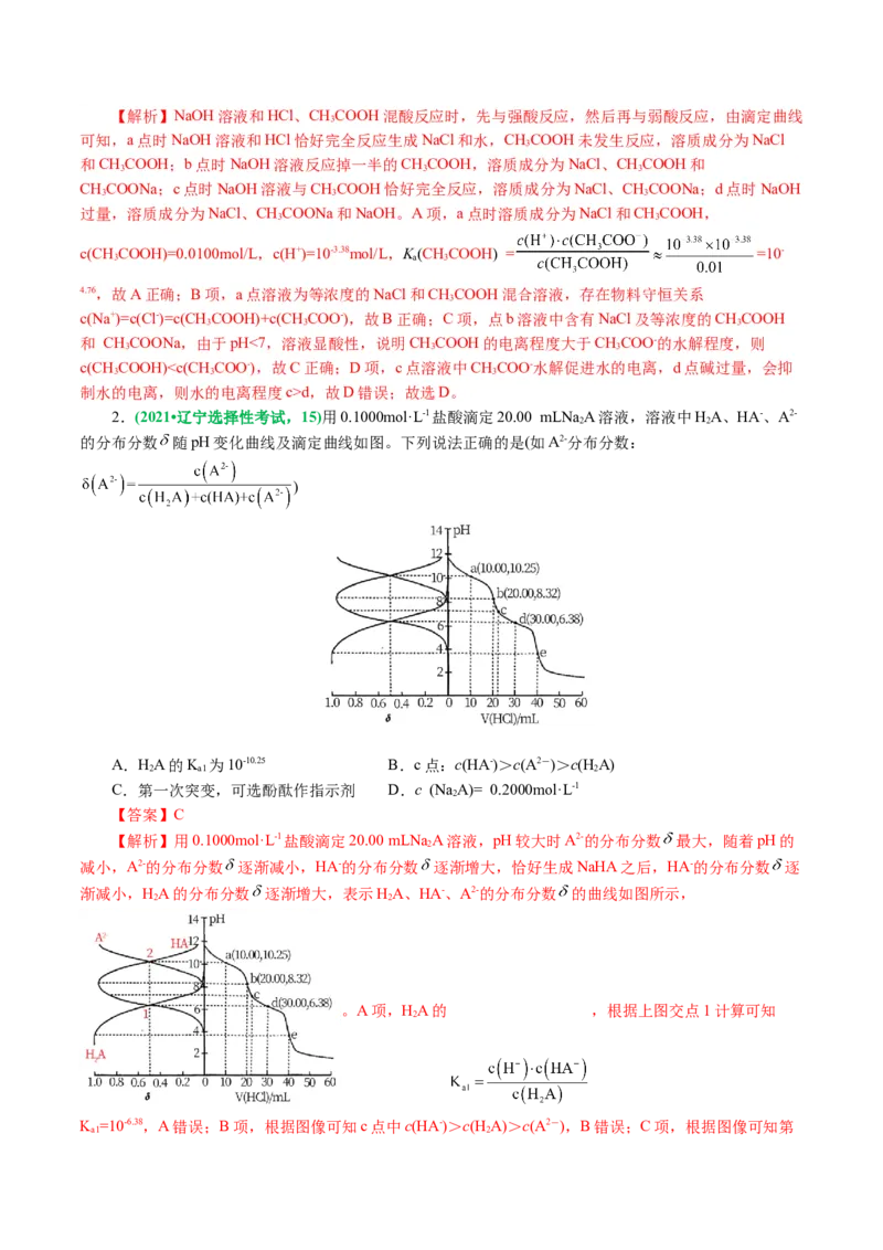 专题08水溶液中的离子反应与平衡(讲义)(解析版)_05高考化学_2024年新高考资料_2.2024二轮复习_2024年高考化学二轮复习讲练测（新教材新高考）