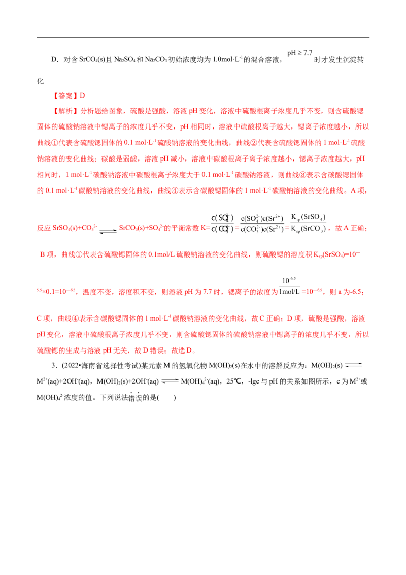 专项33对数关系图象（解析版）_05高考化学_新高考复习资料_2023年新高考资料_专项复习_2023年高考化学热点专项导航与精练（新高考专用）