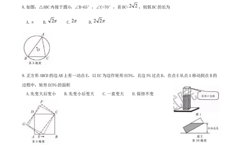 浙江省绍兴市2019年中考数学真题试题_初中数学_九年级数学下册（人教版）_全国各地数学中考真题_2019年全国中考数学真题206份