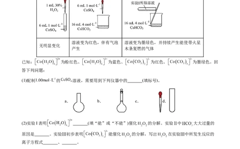 专题25化学实验综合题&mdash;&mdash;性质探究类（原卷版）-备战2025年高考化学二轮&middot;突破提升专题复习讲义（新高考通用）_05高考化学_2025年新高考资料_二轮复习_01高考语文等多个文件