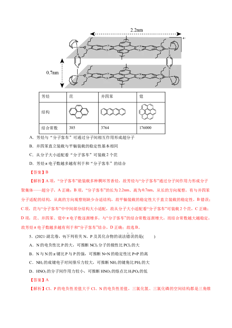 专题11物质结构与元素周期律（练习）（解析版）_05高考化学_2025年新高考资料_二轮复习_上好课2025年高考化学二轮复习讲练测（新高考通用）3379109_主题五物质结构与性质