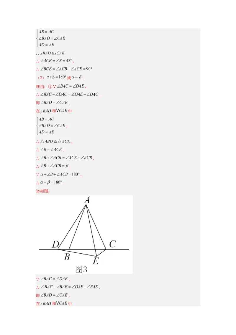 专题07双等腰旋转模型（解析版）_初中数学人教版_8上-初中数学人教版_旧版_07专项讲练_八年级数学上册全等三角形基本模型探究（人教版）
