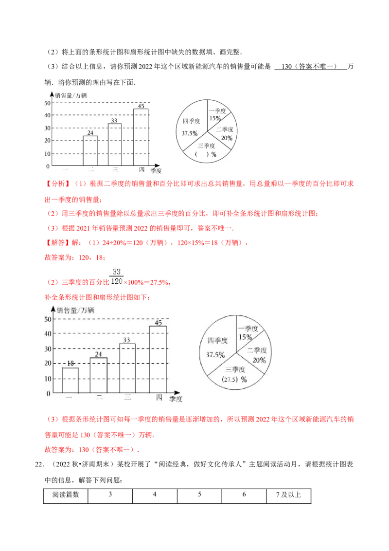 专题10.3数据的收集整理与描述大题专练（重难点培优30题）-拔尖特训2023培优（解析版）人教版_初中数学人教版_7下-初中数学人教版_7下-初中数学人教版（旧版）赠送_07专项讲练