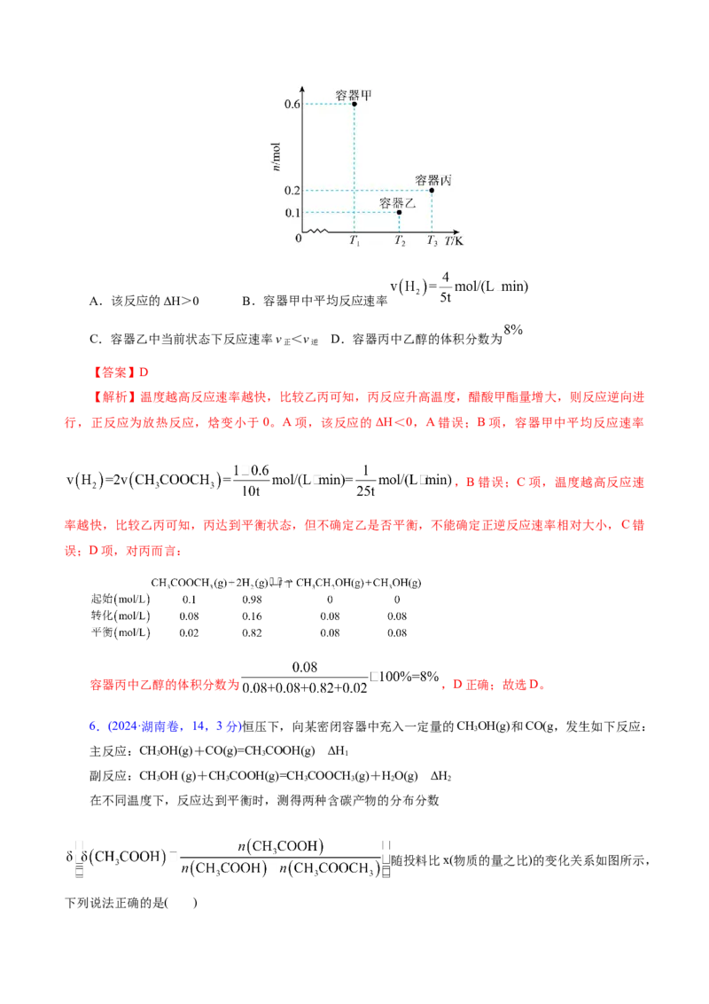 专题07化学反应速率与化学平衡（讲义）（解析版）_05高考化学_2025年新高考资料_二轮复习_上好课2025年高考化学二轮复习讲练测（新高考通用）3379109_主题三化学反应原理