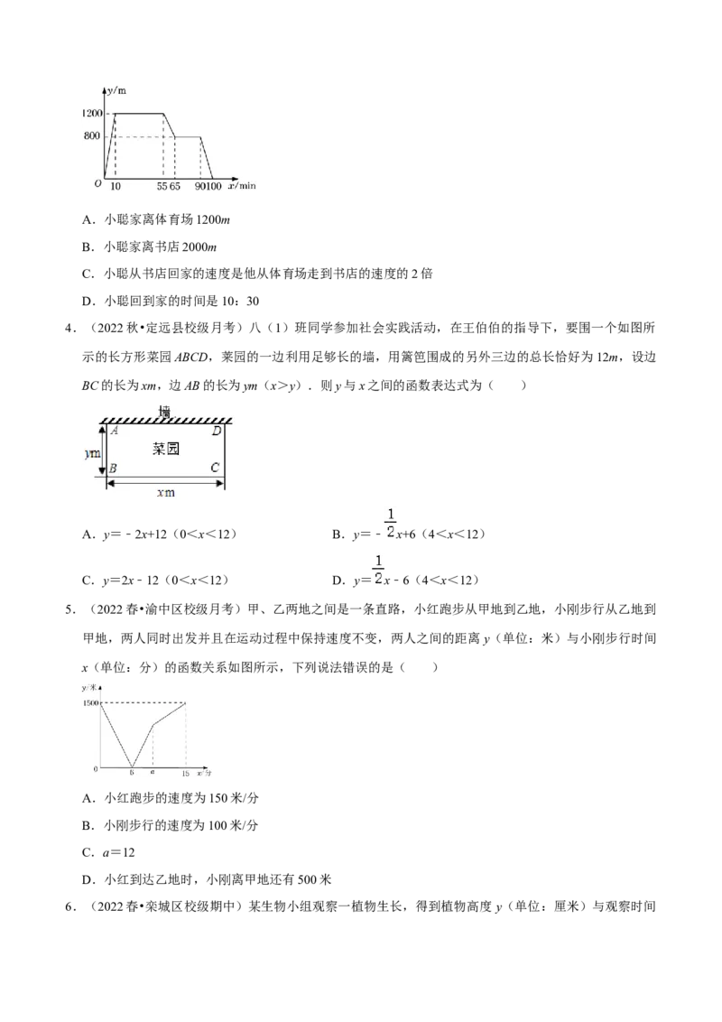 专题19.6一次函数的应用专项提升训练（重难点培优）-拔尖特训2023年培优（原卷版）人教版_初中数学人教版_八年级数学下册_保存转存之后查看(1)_旧版-可参考_07专项讲练