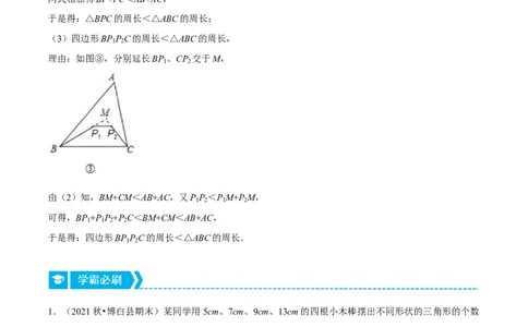 专题11.1三角形的三边关系（重点题专项讲练）（人教版）（解析版）_初中数学人教版_8上-初中数学人教版_旧版_07专项讲练_八年级数学上册从重点到压轴（人教版）