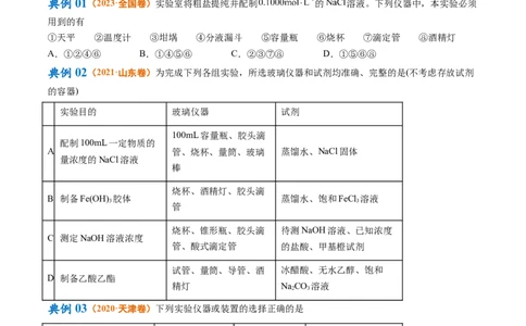 专题02化学常用计量（讲义）（原卷版）_05高考化学_2024年新高考资料_2.2024二轮复习_高频考点2024年高考化学二轮复习高频考点追踪与预测（新高考专用）